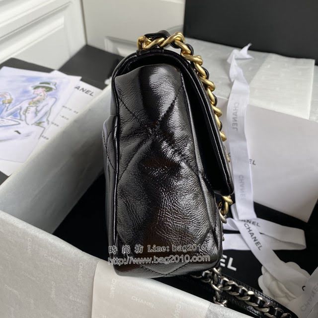 Chanel女包 香奈兒專櫃最新款皺紋油蠟皮19Bag Chanel菱格紋鏈條肩背斜挎女包 AS1160/1161  djc4232